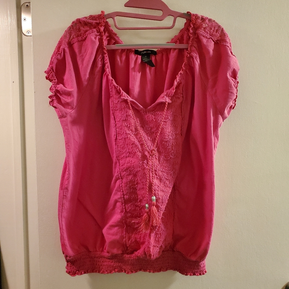 Style & Co Pink short sleeve top
